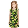 thumbnail image 1 of Fotbe Fresh Avocado Vestido de Dormir para Niñas de 3 a 10 Años, Mangas Cortas, Estilo Princesa, Pijama Camisón con Mangas Voladas-Medium, 1 of 6