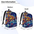 thumbnail image 3 of Naloa Colorful Fall Leaves Canvas Backpack for Men Women Rucksack Casual Travel Daypack College Tote Satchel Bookbag for Teens-Small, 3 of 7