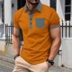 thumbnail image 1 of pstuiky camisetas de hombre, Camisa de manga corta con botones y bolsillo para hombre, con cuello abatible y bloques de color ropa de hombre l, 1 of 3