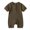 Army Green, variant on QIPOPIQ Toddler Girls Jumpsuits & Rompers Clearance Toddler Kids Baby Girls Boys One-piece Short-sleeved Fashion Solid Color Romper