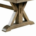 thumbnail image 4 of Transitional Style Wooden Dining Table with Trestle Base, Brown, 4 of 5