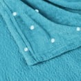 thumbnail image 6 of BNM Polka Dot Plush Soft Fleece Blanket, Throw, Winter Blue, 6 of 9
