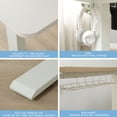 thumbnail image 5 of Electric Standing Desk 63x30 Inch, Height Adjustable Sit Stand Desk, Splice Board, 4 Memory Presets, Cable Basket, Side Hooks, Home Office Workstation, White Light Oak, 5 of 9