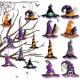 thumbnail image 1 of Adornos de Halloween para árbol de Navidad: 32 colgantes de sombrero de bruja para colgar en el árbol de Navidad, 1 of 6