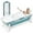 Blue-51 inch, variant on Cixusio 45in Large Portable Folding Bathtub, Freestanding Surround Collapsible Bath tub for Hot & Cold Soaking SPA, Soaking Tub for Kids Adult,Blue