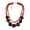 Dark red, variant on Elegant Stone Pattern Acrylic Double Strands Necklace For Her