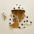 thumbnail image 5 of Esaierr Kids Baby Boys Girls Spring Autumn Jacket Infant Lightweight with Hooded Cartoon Coats Toddler Infant Dot Print Windbreaker Outerwear for 9M-5Y, 5 of 7