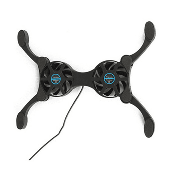 Foldable Cooling Pad Laptop Cooler with Double Fans Stand USB Powered for 7-15 Inch Notebook