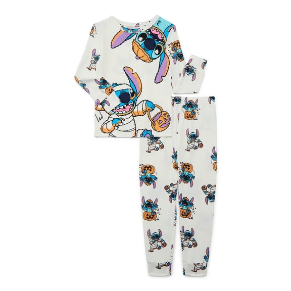 Disney Lilo and Stitch Girls Halloween Long Sleeve Top and Pants Pajama Set, 2-Piece, Sizes 4-10