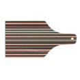 thumbnail image 2 of Striped Cutting Board, Vintage Retro Pattern Geometric 60's Style Red Black Teal and Beige Colored Print, Tempered Glass Cutting and Serving Board, Wine Bottle Shape, Multicolor, by Ambesonne, 2 of 5