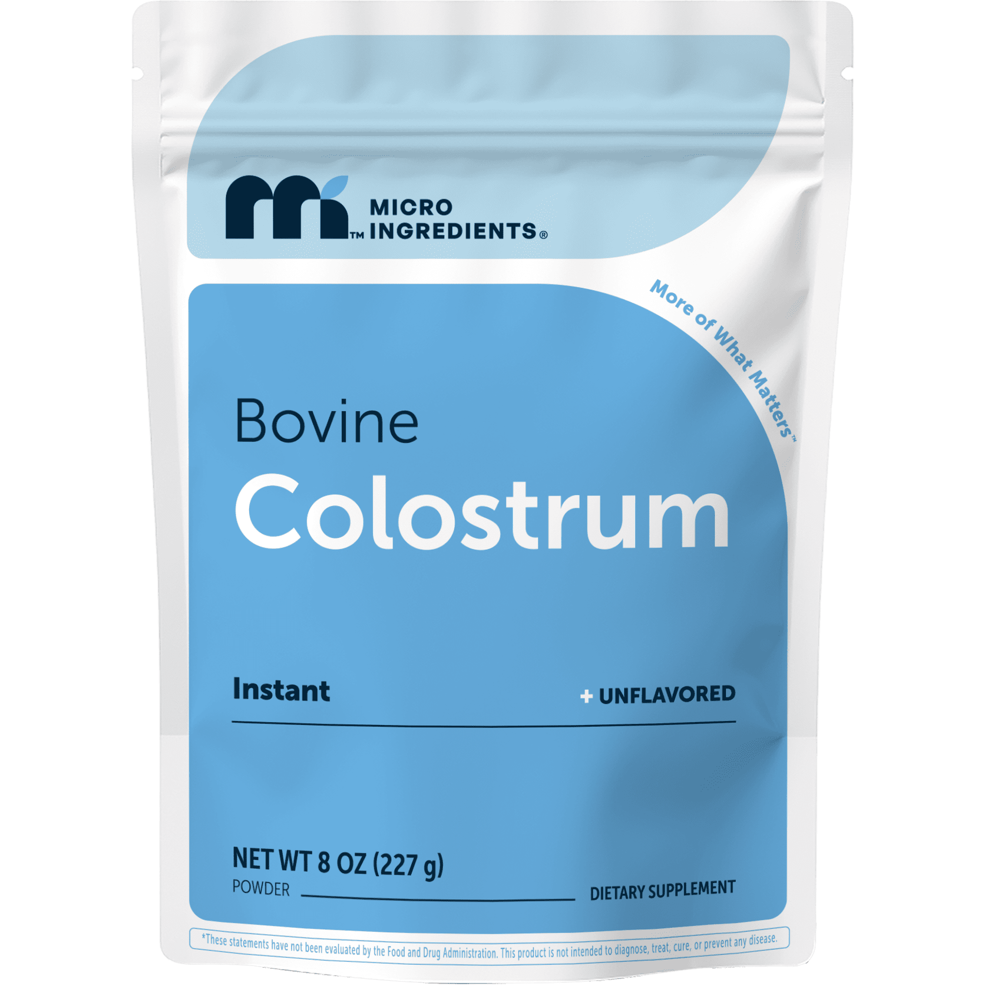 Micro Ingredients Bovine Colostrum Powder, 8oz (227 Servings) | Colostrum Supplement for Gut Health & Immune Support* | Unflavored & Instant Dissolve