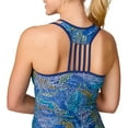thumbnail image 2 of Free Country Women's Lace-Up Racerback Tankini Top Marine Fresco M, 2 of 4