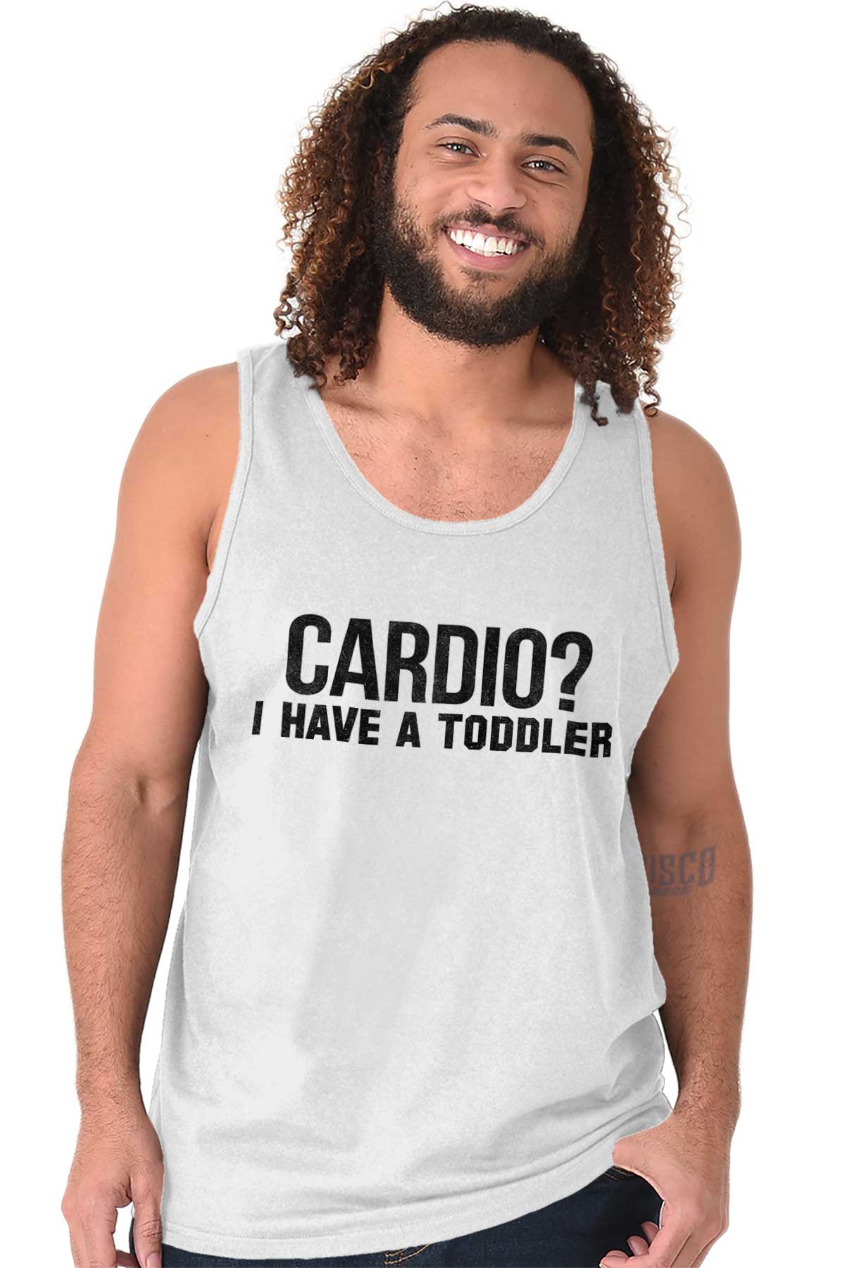 Cardio I Have a Toddler Funny Mom Gym Tank Top T Shirts Men Women Brisco Brands X - image 4 of 7