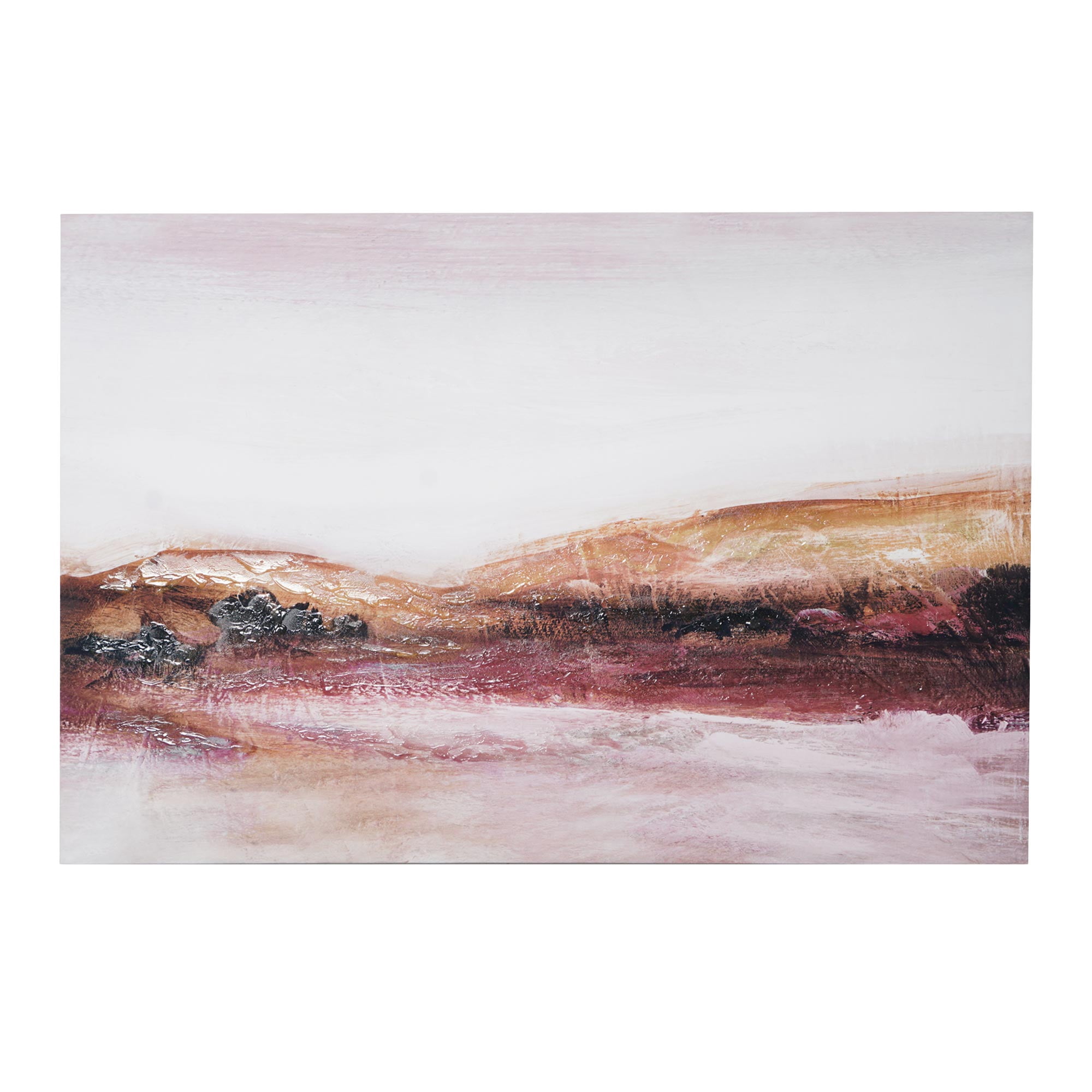 American Art Decor Redland Abstract Embellished Textured Impasto Canvas Wall Art Painting Print for Living Room, Bedroom, Kitchen, Home Office, Dining & Guest Room - 24"x36"