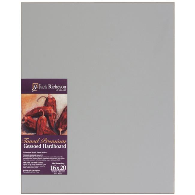 Jack Richeson Richeson Mid Grey Toned Gessoed 1/8 Hardboard 24x36