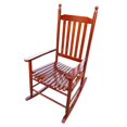 thumbnail image 4 of Tcbosik Rocking Chair Acacia Wood Frame Outdoor& Indoor for Garden, Lawn, Balcony, Backyard and Patio Porch Rocker (Brown), 4 of 6