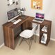 thumbnail image 1 of Escritorio de Computadora FurnitureR Escritorio en L Marron, 1 of 5
