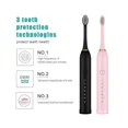 thumbnail image 4 of 2 Pcs 6 Modes Electric Toothbrushes Rechargeable Electric Toothbrush With 2 Minutes Timer, 8 Pcs Rep, 4 of 5