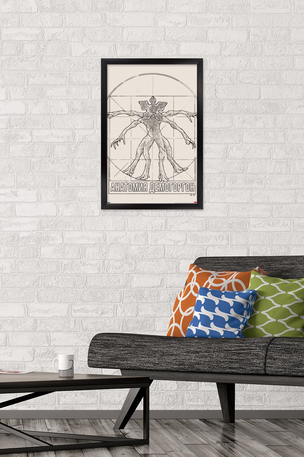 Netflix Stranger Things: Season 4 - Vitruvian Demogorgon Wall Poster, 14.725" x 22.375" Framed