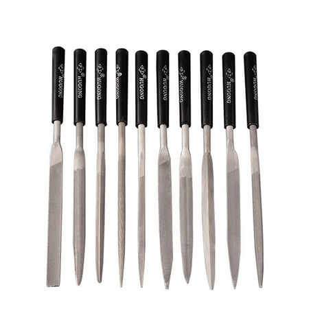 

ONWRACE 10Pcs/Set File Set Wearproof Good Toughness Bearing Steel Exquisite Ergonomic Handle Needle Files for Polishing