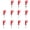 11 piece set, variant on Pin Extractor Tool Set for Automotive Terminal Service with Metal Tips and Red Handles for Tight Connector Access Work