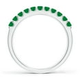 thumbnail image 2 of ANGARA Natural Shared Prong Set Half Eternity Emerald Wedding Band in 14K White Gold for Women (Size-2.1mm) | May Birthstone, Birthday, Anniversary, Jewelry Gift for Women | Natural Emerald Ring, 2 of 9