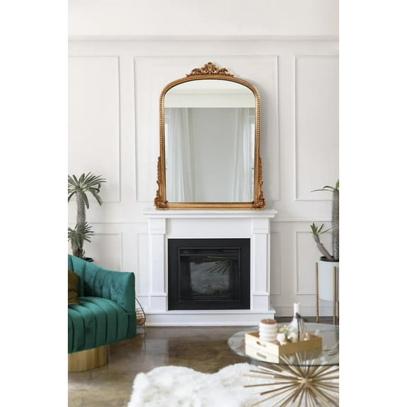 Tyler Dillon Hand Crafted Wood Framed Mirror in Antique Gold