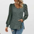 thumbnail image 2 of Yievot Womens Long Sleeve Shirts Lightweight Sweaters Business Dressy Casual Blouses Lace Tops Fall Fashion Clothes, 2 of 6