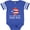 Football Blue and White, variant on Inktastic I'm So Cute, I Must Be Puerto Rican Sunflower Puerto Rico Boys or Girls Baby Bodysuit