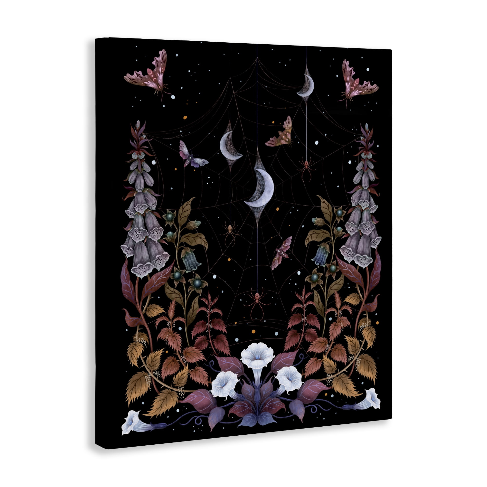 Stupell Industries Witch Garden with Spider Webs Canvas Wall Art, design by Episodic Drawings