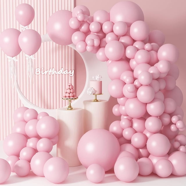 Yanonmyfd Guirnalda de Globos Kit de Arco,50 Piezas Kit de Globos de Fiesta de 18 Pulgadas para Bodas,Fiestas de Cumpleaños,Decoración de Fiestas Navideñas(Azul),Rosa-95pcs