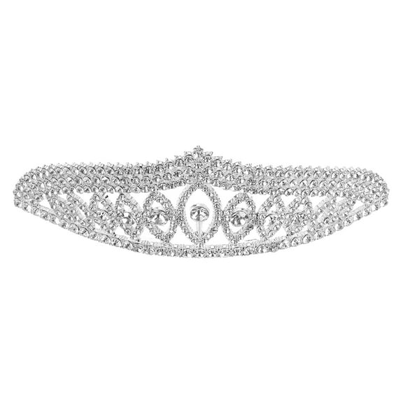 CTIRCHIU Silver Crystal Wedding Crown for Bride Comb and Durable Alloy Material