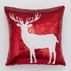 thumbnail image 1 of Cubiertas de Almohada de Navidad de Moda Y Fresca Navidad Roja Navidad de Dos Lados Brillante Copo de Nieve Reposacabezas de Ciervo Almohadas de Navidad Almohadas Decorativas, 1 of 1