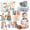 4 IN 1, variant on 4-in-1 Montessori Baby Toy Set for 6-12 Months, Tissue Box Toy, Stacking Blocks, Building Blocks and Dinosaur Toy, Sensory Gift for Infants