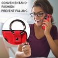 thumbnail image 4 of SaniMore Case for Samsung Galaxy S23 FE, PU Leather Durable [Back Card Slots] Wristlet Kickstand Buckle Protective Bumper Cover Shockproof Anti-fall/Anti-scratch for Ladies, Red, 4 of 10