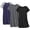 Black/Navy Blue/All Grey, variant on Nightgowns for Women Cotton Night Gown 3 Pack Sleep Shirts Short Sleeve Nightshirt Soft Sleepwear Nightdress
