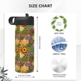 thumbnail image 4 of Sikiie Colorful Circle Print 18OZ Insulated Straw Cup, Portable Leak-proof Sports Water Bottle, Stainless Steel Water Cup Suitable for Home and Outdoor, 4 of 8