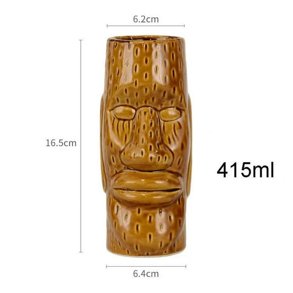  Hawaii Tiki Mugs Cocktail Cup Beer Beverage Mug Wine Mug Ceramic Easter Islander Tiki Mug