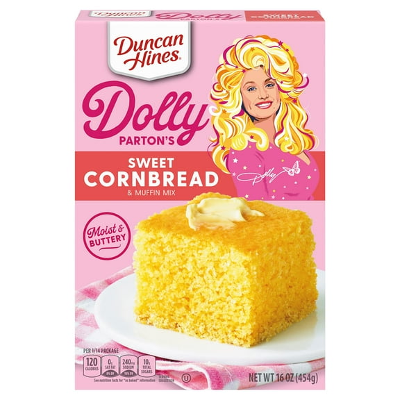 Pack of 2 - Duncan Hines Dolly Partons Sweet Cornbread & Muffin Mix, 16 Oz.