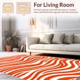 thumbnail image 2 of ODIKA 6'x9' Machine Washable Non-Slip Area Rug, Abstract Horizon Gradient Wave High Traffic Rug, Orange, 393108, 2 of 7