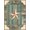Teal Brown Beige, Pattern 1, variant on ODIKA 8'x10' Washable Area Rug Durable, Non-Slip Five Point Star Terracotta Outline Aged Wood Plank Motif Decor for Living Room, Under Sectional, Family