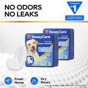 Honey Care All-Absorb A25 Disposable Male Dog Wrap, 50 Count, Medium, Super Absorbent, Breathable
