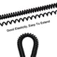 thumbnail image 3 of Lobster Clasp Hook Lockable Cord Stripe Elastic Black Coil Lanyard for Mobile Phone, 3 of 7