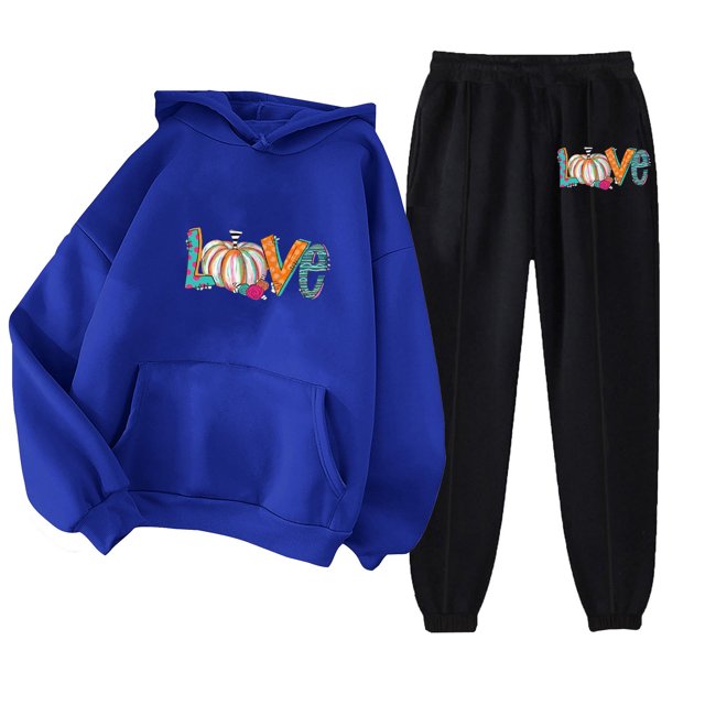 Puntoco Sudadera Con Capucha Para Mujer Sudadera De Manga Larga Con Bolsillo Pantalones De Moda Para Mujer Conjunto De Sudadera Estampada Liquidación Puntoco Puntoco-638