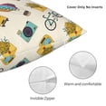 thumbnail image 3 of Yiaed Travel Elements Print Pillow Covers Super Soft Decorative Square Throw Pillow Covers Case Cushion Covers for Sofa Couch Bedroom Car Decor（No pillow core）-22"x22", 3 of 7