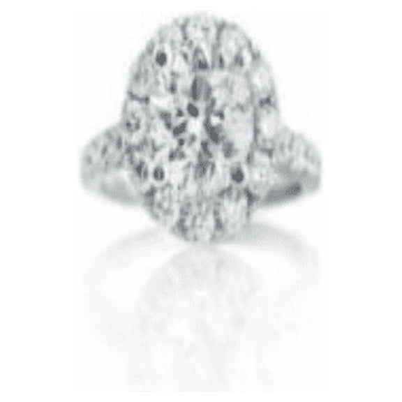 2CT Natural Round Diamond (I-J,SI1) Cluster Halo Ring 14K White Gold Fine Jewelry for Women Gifts