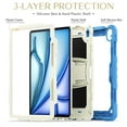 thumbnail image 5 of Rugged Case For Apple iPad Air 13 (2024) – 3-Layer Protection Shockproof Stand Cover with Screen Protector, Adjustable Stand, Shoulder Strap, & Pencil Holder -- Skyblue, 5 of 10