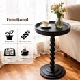 thumbnail image 5 of ManyFun Round Side Table, Wood Drink Table for Small Spaces, Round End Table for Living Room, Bedroom, Sofa Couch, Corners (Modern,Black), 5 of 11
