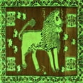 thumbnail image 1 of Ahgly Company Indoor Square Animal Green Traditional Area Rugs, 4' Square, 1 of 1