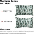 thumbnail image 5 of Teal Cream Pillow Covers 12x20 Set of 2 Boho Design Polka Dot Throw Pillows Modern Brush Strokes Print Decorative Outdoor Pillowcase Lumbar Cushion Cover Linen Case for Home Sofa Couch Bed, 5 of 6